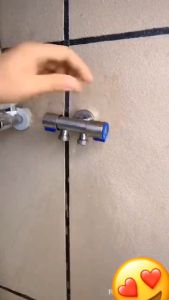 Kran Shower Stop Kran 2 Lubang Keran T Shower Angle Valve Wastafel Toilet Sink Closet