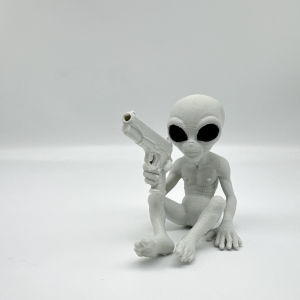 การพิมพ์ 3D รูปปั้นพลาสติกคนต่างด้าวที่น่าสนใจ ห้องนั่งเล่นเดสก์ท็อปตกแต่งบ้านสํานักงาน นิยายวิทยาศาสตร์พัดลม Lover ของขวัญ