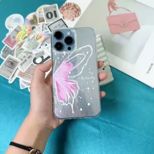🔥ส่งจากไทย🔥ผีเสื้อ แฟชั่น อ่อนนุ่ม เคส for iPhone XR body 16pro 14Pro 13Pro เคสไอโฟน Xr บอดี้ 13Pro 15pro case ป้องกันการตก