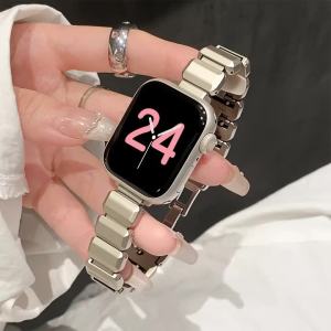Slim Strap for Xiaomi Band 11 10 9 8 Aluminum Alloy Bracelet Correa for MiBand 11 10 9 8 NFC Women Smartwatch Belt Accessories