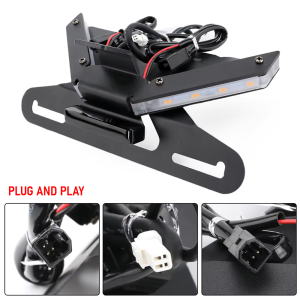 For DUCATI Panigale V4/S/R V2 Streetfighter 1100 Tail Tidy Fender Eliminator Motorcycle License Plate Holder LED Turn Signal