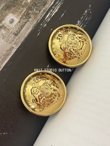 Nút Kim Loại Hình Vua Sư Tử Cổ Điển Nút Trang Trí Áo Khoác Nút Áo Len Nút Thắt Áo Vest Phong Cách Anh Quốc Nút Thắt