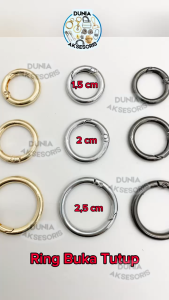 Asesoris Tas Ring Bulat 15 cm Buka Tutup (A) / Ring O - Aksesoris Tas (IMPORT)