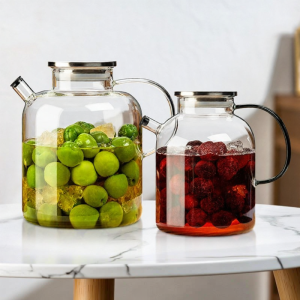 Green Handle Borosilicate Glass Wine Brewing Vessel