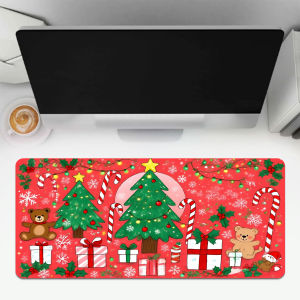 Large Christmas Themed Mouse Pad - Snowflake/Tree/Santa/Star Non-Slip Rubber Base for Laptop/Desktop Home&Office Ideal Gift
