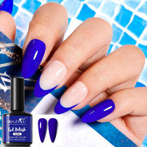 เจลสีน้ำเงินไคลน์ 10 มล. 1 ชิ้น ยาทาเล็บเจลแบบลอกได้ แห้งด้วยแสง UV/LED สำหรับทำเล็บแบบกึ่งถาวร ใช้ได้ทั้งในร้านเสริมสวยและที่บ้าน