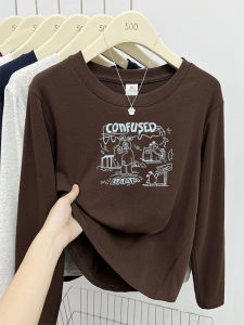 Womens Pure Cotton Long Sleeve T-shirt White Loose Fit Base Layer Shirt Early Autumn Beautiful Top Casual Daily Style