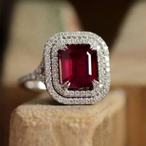 Huitan Luxury Womens Ring Brilliant Cubic Zirconia Wedding Anniversary Ring Gift Female Elegant Accessories Statement Jewelry