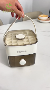 Hộp Làm Đá ECOMAC Thông Minh Xả Đá Sau 1 Lần Nhấn Kèm Kẹp Gắp Nhựa Cao Cấp An Toàn Sức Khoẻ