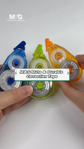M&G Silent & Durable < MUTE Series > Correction Tape with Protective Cap and Smooth Glide 3-Gear System - Available in 6M 20M & 30M Sizes (ACT75671 / ACT75771 / ACT75871) Low-Noise Tear-Proof PET Tape for Precise and Quiet Corrections