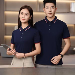 เสื้อยืดคอโปโลแขนสั้นผ้าฝ้ายแท้สำหรับฤดูร้อน เสื้อทำงานสำหรับทั้งชายและหญิง วัสดุอื่นๆ ปกติ ฤดูร้อน 2021 ปกติ สีสันสดใส