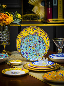 Đĩa Tròn Sứ Xương Dùng Trong Nhà Bếp Phong Cách Trung Hoa 10 Inch Đĩa Đựng Thức Ăn Dùng Cho Tiệc Tùng Và Tiệc Sinh Nhật