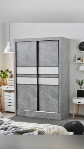 COCO_Sliding Doors Bedroom Wardrobe_Almari Baju 2 Sliding Doors - 4ft x 6ft_Siap Pasang Ready Stock