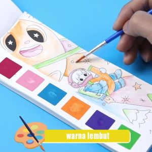 Pendidikan mewarnai dan mewarnai set saku lukisan cat air anak-anak/buku lukisan cat air DIY/saku baju lukis baru/saku jas perjalanan/setelan mewarnai/buku lukisan anak-anak