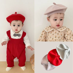 INS Japanese and Korean Style Childrens Knitted Hat Baby Beret Baby Boy Baby Girl Hat Painter Cap Spring Autumn and Winter