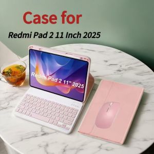 Case for Redmi Pad 2 11 Inch 2025 Bluetooth keyboard case for Xiaomi Redmi Pad 2 11“Wireless Bluetooth removable keyboard cover