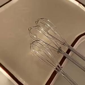 🔥Moheted👍 Mini Small Egg Beater Manual Log Handle Portable Kitchen Whisk Whip Cream Butter Stainless Steel