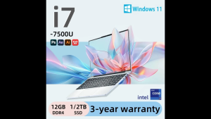 【รับประกัน 3 ปี + ซีโอดี】2025 แล็ปท็อป Windows 11 แบบพกพา 14.1 "แล็ปท็อป 1920 * 1080P Intel i7 7500U 12GB RAM 1TB 2TB SSD แล็ปท็อป