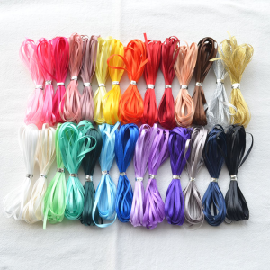 3mm Silk Ribbon Double-Sided Polyester Belt Multi-Colored Shoulder Strap Bag Clip Ribbon Handmade Hair Accessories Headdress DIY Jewelry Accessories Materials