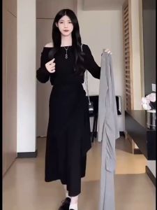 Gaun Musim Panas BodyFit Basic Knit M678