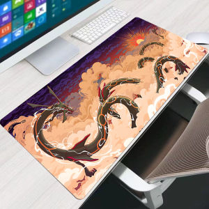 Bandai | Mouse Pad XXL Game Rubber Keyboard Pad Laptop Computer Desk Mat Computer Gaming Acessories P-Pokemon Rayquaza Mousepad
