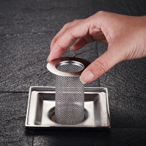 J.D. ตะแกรงกรองท่อระบายน้ำ สแตนเลส ที่กรองเศษขยะในท่อ อุปกรณ์ครัว ห้องน้ํา floor drain