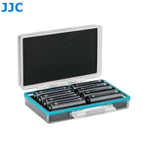 JJC | JJC 8 Slots AA Battery Case Water-Resistant Shockproof Battery Storage Case for 8 x AA 14500 Battery AA Battery Organizer Case