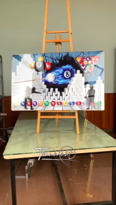 Tranh Bida Billiard tráng gương 12