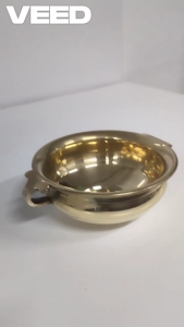 Traditional Handcrafted Brass Urli Bowl for Floating Flowers | Festive Diwali & Pooja Home Decor | Pack of 1 | 5 Inch Diameter