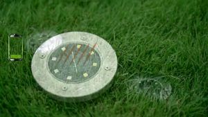 Lampu Taman Bulat Tanam Tenaga Matahari 8 LED Anti Air  Lampu Tancap Outdoor 1 PCS Tahan Lama