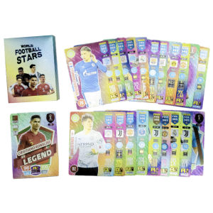 54PCS Football Stars Gold Card Silver Black Premier League LLORIS RONALDO KANTE Footballer Cards English Version Game Collection