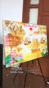 Tranh Tráng Gương thuận buồm xuôi gió tranh thuận buồm trang trí tranh treo tường thuận buồm tranh biển trang trí khung tranh thuận buồm xuôi gió GQC153
