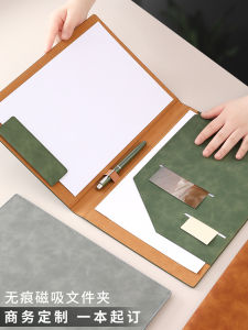 Multifunctional A4 File Folder Simple Business Contract Manager Folder Financial Real Estate Sales Professional Meeting Pad Clip Board Folder