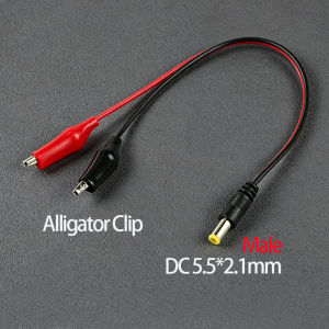 1PC DC5.5*2.1mm Male Female Jack To4mm Banana Plug /Alligator Clips Crocodile Wire DC Power Cable Connector Cable Cord 25CM Long