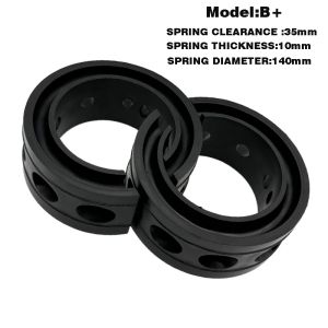 2pc Power-Up Style Universal Car Bumper Spring Buffer Rubber Gel Protection for Shocks Reduce Vibration Noise A+/B+/C/D Type