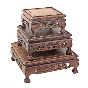 Retro Chicken Wing Wood Carving Craftwork Natural Stone Potted Landscape Buddha Statue Solid Wood Base Home Decor Accessories