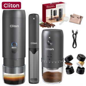 cliton | Electric Esspresso Coffee Machine Portable Electric Coffee Maker Set for Outddoor