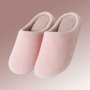 Japanese Style Warm Fleece Slippers Soft Bottom Wooden Floor Silent Indoor Home Anti-Slip Cotton Slippers for Men And Women