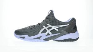 ASICS Men COURT FF 3 NIGHT ENERGY Tennis Shoes in Graphite Grey/Pure Silver