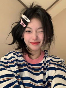 XIANGBAIWEI | Oversized Design Retro Stripe Long Sleeve T-Shirt
