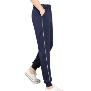Dark Blue Primary and Secondary School Students Straight-leg Sports Pants School Uniform Pants Single Stripe Black Thin Single Layer Jogger Pants School Pants