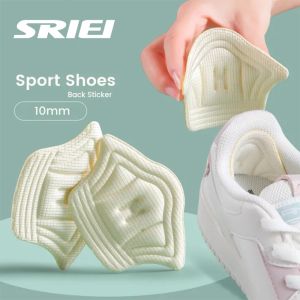 SRIEI 2pcs 10mm Patch Heel Pads Crash Insole Patch Sport Shoes Back Sticker Adjustable Size Antiwear Feet Pad Cushion Insert Insole