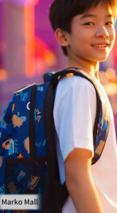 SG Stock Roblox Kids Children Boys Animation Gaming Waterproof Tuition Primary School Kid Student Outdoor Backpack Bag