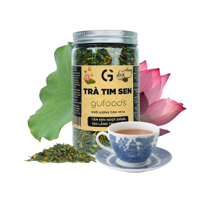 Trà tim sen nguyên chất GUfoods - Thư giãn tinh thần Cải thiện giấc ngủ Thanh lọc cơ thể Thanh mát Giải nhiệt Tốt cho sức khỏe