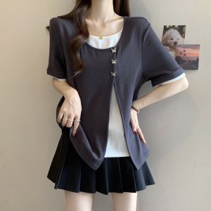 plus Size Womens T-Shirt Casual Sweet Princess Style Short Sleeve Princess Cut Bellovi Summer Fashion plus Size Womens Top
