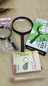 READY STOCK - Portable Straight Handle Plastic Magnifying Glass Handheld Magnifying Glass