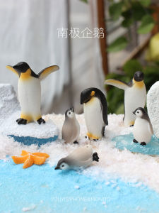 Antarctic Penguin Seal Miniature Landscape Decorations Handmade Craft Iceberg Series Small Animal Figurines Resin Home Decor