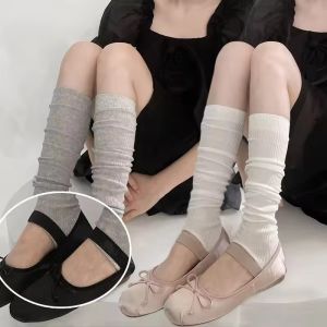 Women Leg Warmers Ballet Stockings Summer Ultrathin Mid-calf Calf Socks Girls Sweet Breathable Ballet JK Long Sockings