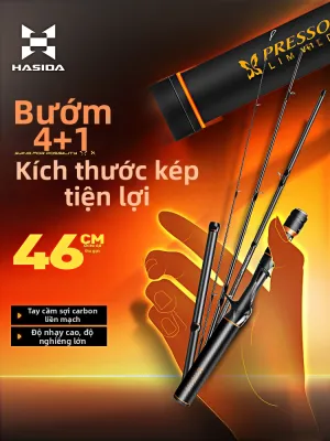 HISTAR | Cần câu lure cần câu bướm nhiều khúc ném xa nhỏ gọn phù hợp câu cá lóc
