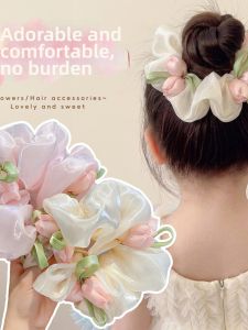 ENEN | Charming Tulip Floral Ribbon Headband